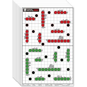 Atflbox 17X25 Inch Battle Target, Highly Visible and Bright Game Targets, Rifle Boats Paper Shooting Targets for Shooting Range or Outdoor Shooting Practice