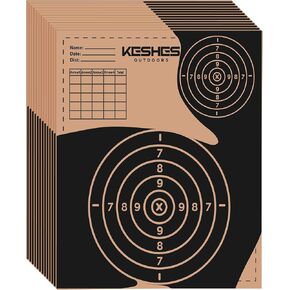 KESHES Archery Cardboard Targets - Durable Paper Sheets for Recurve, Longbow, & Hunting Bows for Target Practice - 13"x16" Outdoor Archery Boards for Target Stand - 25 Pack