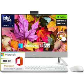 Dell Inspiron 7730 All in One Touchscreen Desktop Computer, Core 7-150U, 64 GB RAM, 4 TB SSD, NVIDIA GeForce MX570A, WiFi 6E, Wireless KB & Mouse Combo, Windows 11 Pro & MS Office Lifetime License