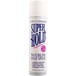 Chris Christensen Super Hold Waterless Dog Coat Spray, Groom Like a Professional, Strong Hold, Made in USA, 10 oz Aerosol