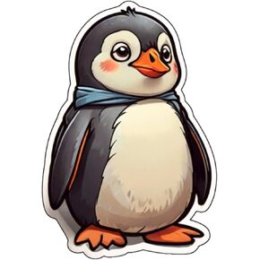 Hiemal T& Sticker 3 Pcs Cute Penguin Stickers 3in, Gifts for Water Bottles,Penguin Stickers Decal Waterproof Bottles, Sticker for Kids Teen Laptop, Luggage Skateboard Water Bottle,Phone.(Penguin1)