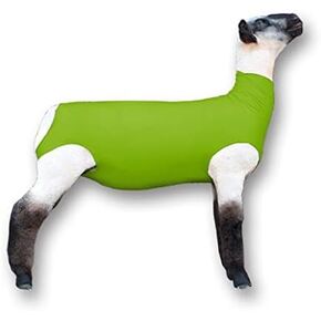 Neon Green Spandex Lamb Tube for Show Sheep & Lamb - Show Livestock Supplies: Sheep Covers & Blankets (Large)