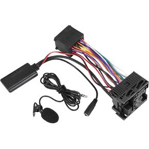 5.0 Bluetooth Audio AUX Adapter with Microphone, Compatible with BMW 3 Series E46 320i, 320ci, 320cic, 323i, 323ci, 323cic, 325i, 325ci, 325cic, 328i, 328ci, 328cic, 330i