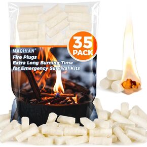 MAQIHAN Fire Plugs Fire Starters - 25 Pack Fire Starter Survival Tool Kit in Kuwait