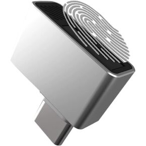 USB C Fingerprint Key Reader, Biometric Fingerprint Scanner for Win10 8 7, 360 Degrees Touch Portable Security Key for Laptop, Support 10 Fingerprints