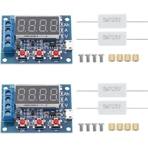 The Lord of the Tools 2 Sets 1.2-12V Lead-Acid Battery Capacity Meter Discharge Tester Analyzer with LED Display Design for Testing Capacity of Battery