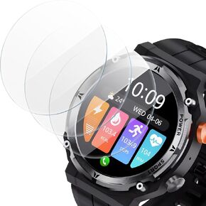 Suoman 3-Pack 1.39" Screen Protector for OTOSAGOW/VIRAN C21 PRO Smart Watch,[Full Coverage Protective] 9H Hardness Tempered Glass Screen Protective Film for OTOSAGOW/VIRAN C21 PRO