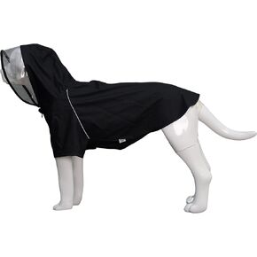 LoveLonglong Premium Waterproof Dog Raincoat with Reflective Safety Features Pet Raincoats for Large Medium Small Dogs Navy Blue M