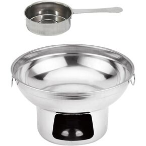 Happyyami Shabu Hot Pot Camping Stove Portable Stainless Steel Stove Wok Ring Portable Stove Pot for Kitchen Outdoor Camping Cooking Grilling Silver