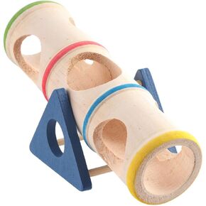 Leadigol Wood Tunnel Tube for Hamster Rats,Hamster Wooden Tunnel Toy,Small Animals Cage Exercise Tube Chew Toy,for Squirrel Mice Guinea Pig