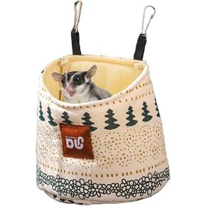 Sugar Glider Sleeping Pouch,Cage Hanging Bag,Warm Cage Accessories & Toys for Sugar Gliders, Guinea Pigs, Ferrets, Hamsters, Sack Swing Hanging Bed for Gliders Rat Hedgehog Hamster,Green