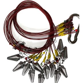 Waterfowl Anchors, Pre-Rigged Duck Hunting Decoy Anchors, Coated Cable and Stainless Steel wirerope, Heavy Duty Stainless carabiners