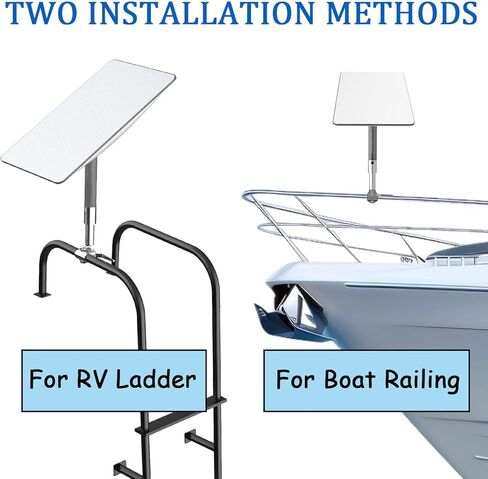 حامل Marine Starlink مع محول لليخوت والسفن والمركبات الترفيهية - مشبك أنبوب مثبت على سكة السقاطة، 316 من الفولاذ المقاوم للصدأ والألومنيوم، مجموعة تركيب Starlink، حامل هوائي بحري in Kuwait