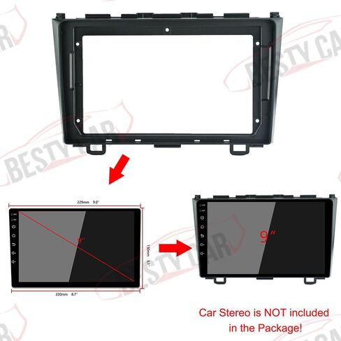 Fits for Honda CRV 2007-2012 Car Radio Stereo Fascia Frame Double DIN 9 inch Dash Installation Mounting Kit in Saudi Arabia