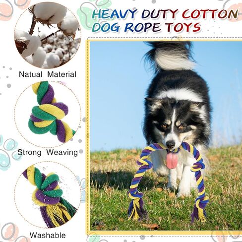 12 حزمة كبيرة من ألعاب مضغ الكلاب للمضغ العدواني للكلاب شديدة التحمل ألعاب حبل للكلاب من القطن الكبير لتنظيف أسنان الكلاب الكبيرة لتنظيف أسنان الكلاب من السلالات المتوسطة والكبيرة in Kuwait