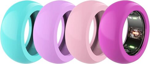 BO&DQQ 4 Pack Smart Ring Protector Cover Compatible with Oura Ring Gen3/ULTRAHUMAN Ring AIR/RingConn, Thin Soft Silicone Case Accessories Men Women in Saudi Arabia