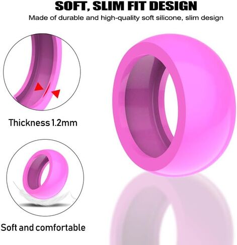 BO&DQQ 4 Pack Smart Ring Protector Cover Compatible with Oura Ring Gen3/ULTRAHUMAN Ring AIR/RingConn, Thin Soft Silicone Case Accessories Men Women in Saudi Arabia