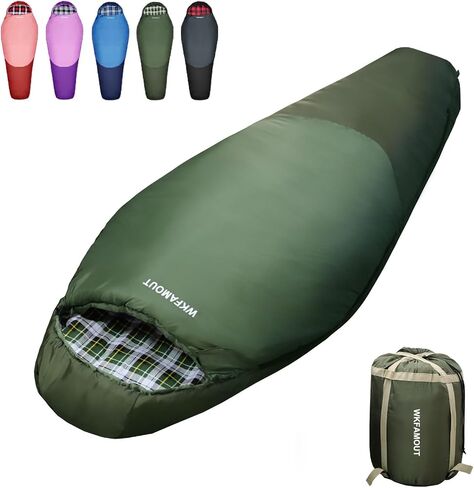 Cold Weather Mummy Sleeping Bag Flannel 0 Degree Winter Sleeping Bag Machine Washable Heavy Duty for Adults,Teenager with Compression Sack 4 Seasons for Camping Hiking Traveling in Saudi Arabia