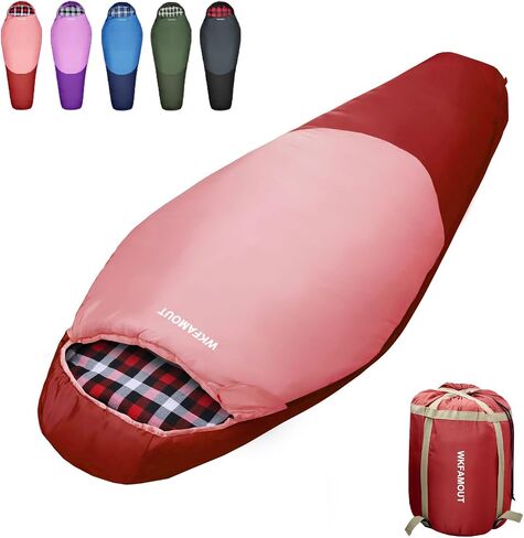 Cold Weather Mummy Sleeping Bag Flannel 0 Degree Winter Sleeping Bag Machine Washable Heavy Duty for Adults,Teenager with Compression Sack 4 Seasons for Camping Hiking Traveling in Saudi Arabia