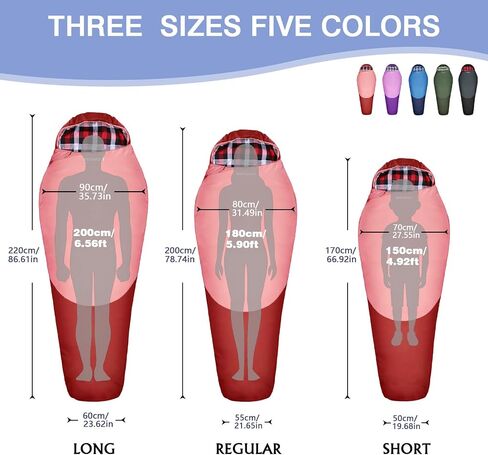 Cold Weather Mummy Sleeping Bag Flannel 0 Degree Winter Sleeping Bag Machine Washable Heavy Duty for Adults,Teenager with Compression Sack 4 Seasons for Camping Hiking Traveling in Saudi Arabia
