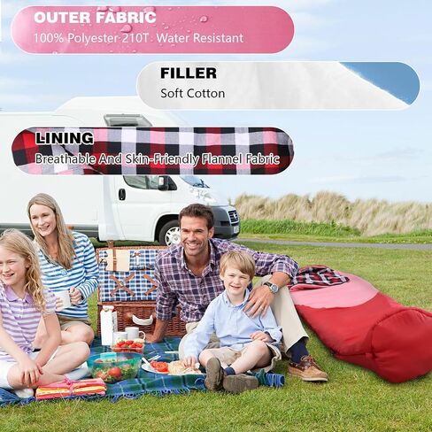 Cold Weather Mummy Sleeping Bag Flannel 0 Degree Winter Sleeping Bag Machine Washable Heavy Duty for Adults,Teenager with Compression Sack 4 Seasons for Camping Hiking Traveling in Saudi Arabia