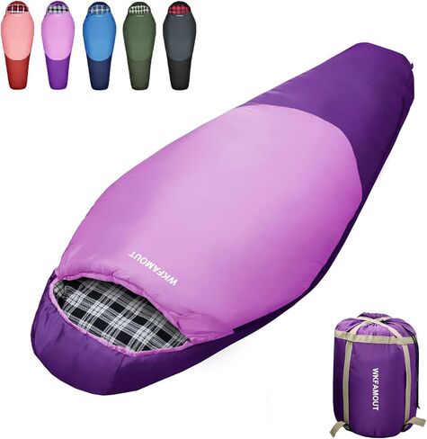 Cold Weather Mummy Sleeping Bag Flannel 0 Degree Winter Sleeping Bag Machine Washable Heavy Duty for Adults,Teenager with Compression Sack 4 Seasons for Camping Hiking Traveling in Saudi Arabia
