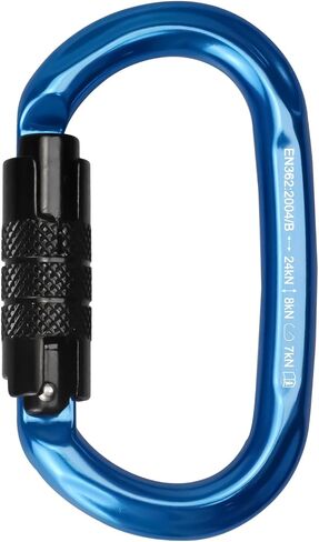 CE 24kN Oval Climbing Screwgate Clip for Outdoor Activities, Stormproof, Hiking, Mountaineering, Climbing, Camping, Fishing, Hunting, Skiing, Snowshoeing in Saudi Arabia