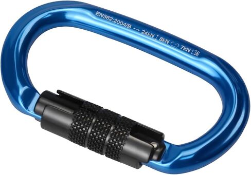 CE 24kN Oval Climbing Screwgate Clip for Outdoor Activities, Stormproof, Hiking, Mountaineering, Climbing, Camping, Fishing, Hunting, Skiing, Snowshoeing in Saudi Arabia