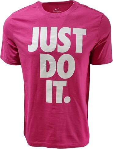 Nike Mens Just Do It Big Logo T-Shirt (Medium, Black) in Saudi Arabia