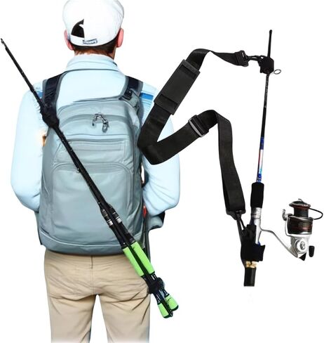 Fishing Rod Carrier with Adjustable Shoulder Straps - Convenient Fishing Rod Holster for Easy Transport-2 pieces in Saudi Arabia