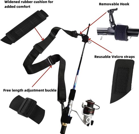 Fishing Rod Carrier with Adjustable Shoulder Straps - Convenient Fishing Rod Holster for Easy Transport-2 pieces in Saudi Arabia