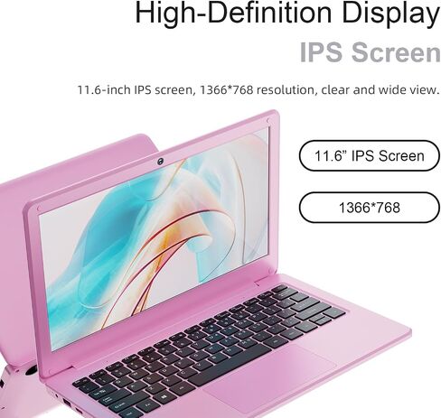 Small Laptop 11.6" Laptops Computer for Students, Mini Laptop 8GB RAM, N4000 Dual Core Processor,128GB ROM SSD, Slim and Lightweight Notebook for Work and Students Laptops (Silver) in Saudi Arabia