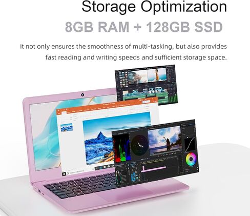 Small Laptop 11.6" Laptops Computer for Students, Mini Laptop 8GB RAM, N4000 Dual Core Processor,128GB ROM SSD, Slim and Lightweight Notebook for Work and Students Laptops (Silver) in Saudi Arabia