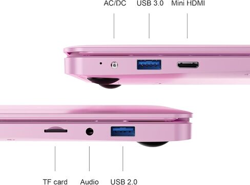 Small Laptop 11.6" Laptops Computer for Students, Mini Laptop 8GB RAM, N4000 Dual Core Processor,128GB ROM SSD, Slim and Lightweight Notebook for Work and Students Laptops (Silver) in Saudi Arabia