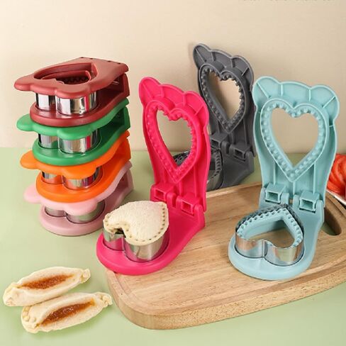 Sandwich Cutter and Sealer, Sandwich Cutter for Kids, Bread Sandwich Decruster, Uncrustables Sandwich Maker, DIY Cookie Cutters, Great for Lunchbox and Bento Box - Boys Girls Kids (Red) in Saudi Arabia