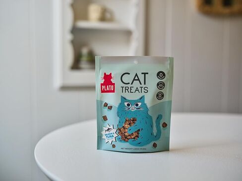 PLATO Pet Treats Air-Dried Cat Treats Chicken Recipe, Grain Free, All Natural, Made in The USA, 2.5oz in Kuwait