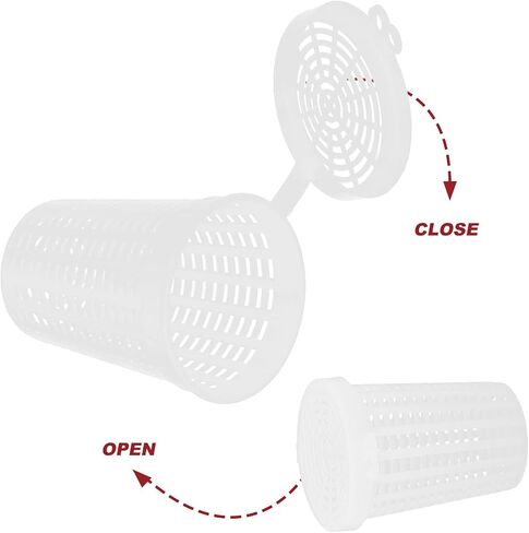 VANZACK 10Pcs Fishing Bait Cage Traps Feeder Holder Box Large Size Baits Case Barrel Fish Lure Plastic Basket Fishing in Saudi Arabia