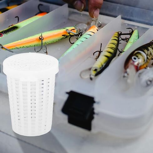 VANZACK 10Pcs Fishing Bait Cage Traps Feeder Holder Box Large Size Baits Case Barrel Fish Lure Plastic Basket Fishing in Saudi Arabia
