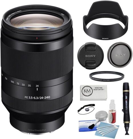 سوني FE 24-240 ملم f/3.5-6.3 عدسة او اس اس، اسود in Kuwait