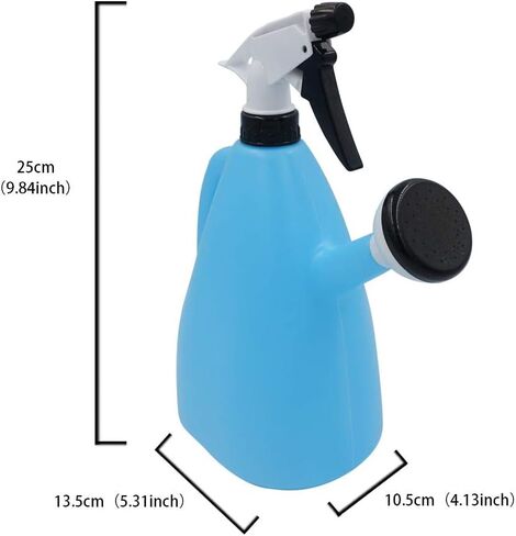 علبة سقاية مع بخاخ لنباتات بونساي المنزلية، أزرق 40.57 أونصة/1200 مل، 2 في 1 وعاء سقي بالضغط لتطهير الشرفة مزدوج الاستخدام in Kuwait