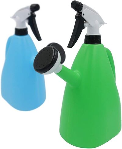 علبة سقاية مع بخاخ لنباتات بونساي المنزلية، أزرق 40.57 أونصة/1200 مل، 2 في 1 وعاء سقي بالضغط لتطهير الشرفة مزدوج الاستخدام in Kuwait