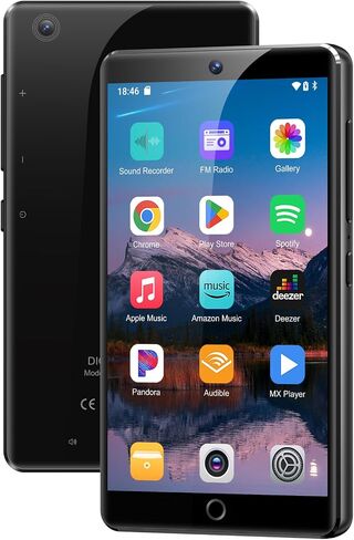 مشغل MP3 سعة 80 جيجابايت مزود بتقنية Bluetooth WiFi ومشغل Spotify MP3 MP4 مع كاميرا ومكبر صوت ومشغلات موسيقى MP3 بنظام التشغيل Android 13 مع Spotify Kids وAudible وAmazon Music ومتجر Play in Saudi Arabia