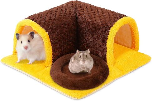 مخبأ خنزير غينيا من UPINS، خنزير غينيا كبير الحجم قابل للفصل ونفق مع وسادة خنزير غينيا ألعاب خنزير غينيا الناعمة للأرانب القزمة، والشنشيلا، والهامستر، والقنافذ، والقوارض، والسحالي ذات العرف، والفئران in Kuwait