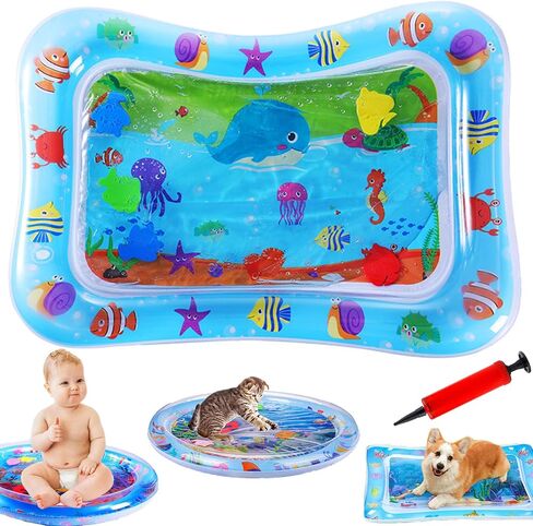 Cat Water Mat, 2024 New Pet Water Bed, Thickened Pet Water Sensory Mat Cats, Anti-Scratch Design Pet Water Mat, Water Sensor Play Mat for Cats, Interactive Toys for Cats to Play (A) in Saudi Arabia