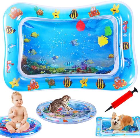 Cat Water Mat, 2024 New Pet Water Bed, Thickened Pet Water Sensory Mat Cats, Anti-Scratch Design Pet Water Mat, Water Sensor Play Mat for Cats, Interactive Toys for Cats to Play (A) in Saudi Arabia