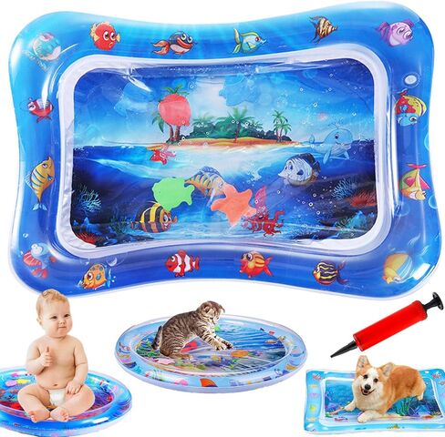 Cat Water Mat, 2024 New Pet Water Bed, Thickened Pet Water Sensory Mat Cats, Anti-Scratch Design Pet Water Mat, Water Sensor Play Mat for Cats, Interactive Toys for Cats to Play (A) in Saudi Arabia