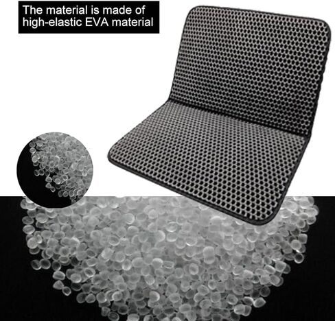 سجادة فضلات القطط، سجادة فضلات الحيوانات الأليفة، سجادة صينية فضلات القطط، وسادة مزدوجة الطبقات مقاومة للماء، بساط مصيدة فضلات القطط، تصميم قرص العسل (الحجم: 30 × 30 سم/11 × 11 بوصة) in Kuwait