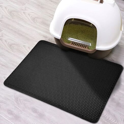 سجادة فضلات القطط، سجادة فضلات الحيوانات الأليفة، سجادة صينية فضلات القطط، وسادة مزدوجة الطبقات مقاومة للماء، بساط مصيدة فضلات القطط، تصميم قرص العسل (الحجم: 30 × 30 سم/11 × 11 بوصة) in Kuwait