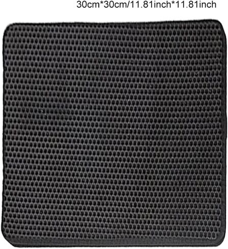 سجادة فضلات القطط، سجادة فضلات الحيوانات الأليفة، سجادة صينية فضلات القطط، وسادة مزدوجة الطبقات مقاومة للماء، بساط مصيدة فضلات القطط، تصميم قرص العسل (الحجم: 30 × 30 سم/11 × 11 بوصة) in Kuwait