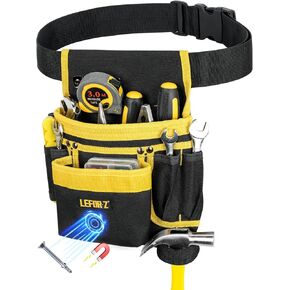 Tool Belt,26-Pockets Tool Belts for Men,Detachable & Adjustable Tool Pouch Bag for Electrician,Carpenter,Construction,Work Apron,Utility Belt